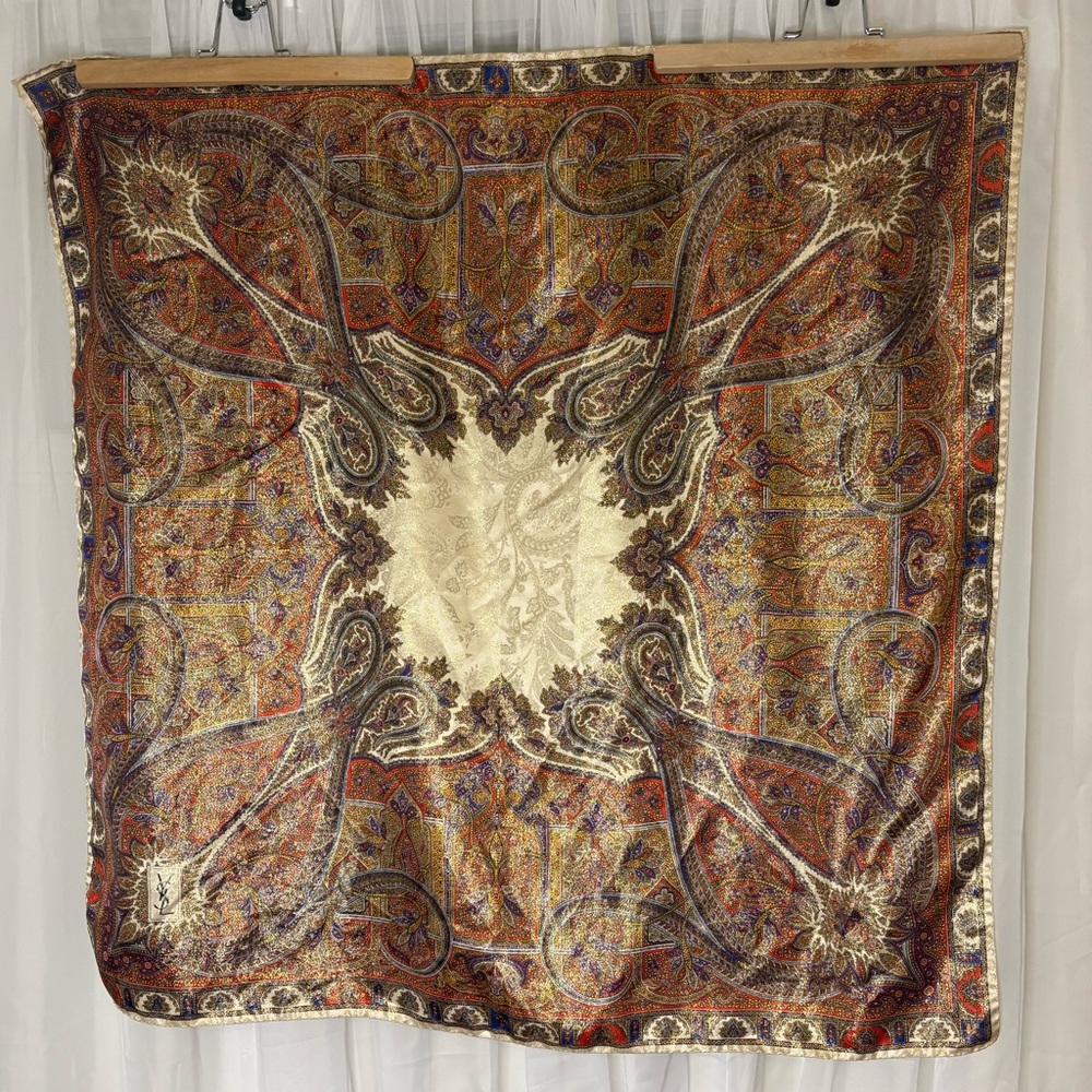 Saint Laurent Vibrant Paisley Scarf